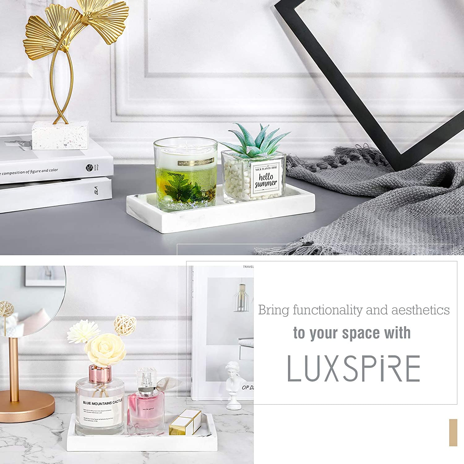 Resin Dresser Square Decorative Trays Manufacturer