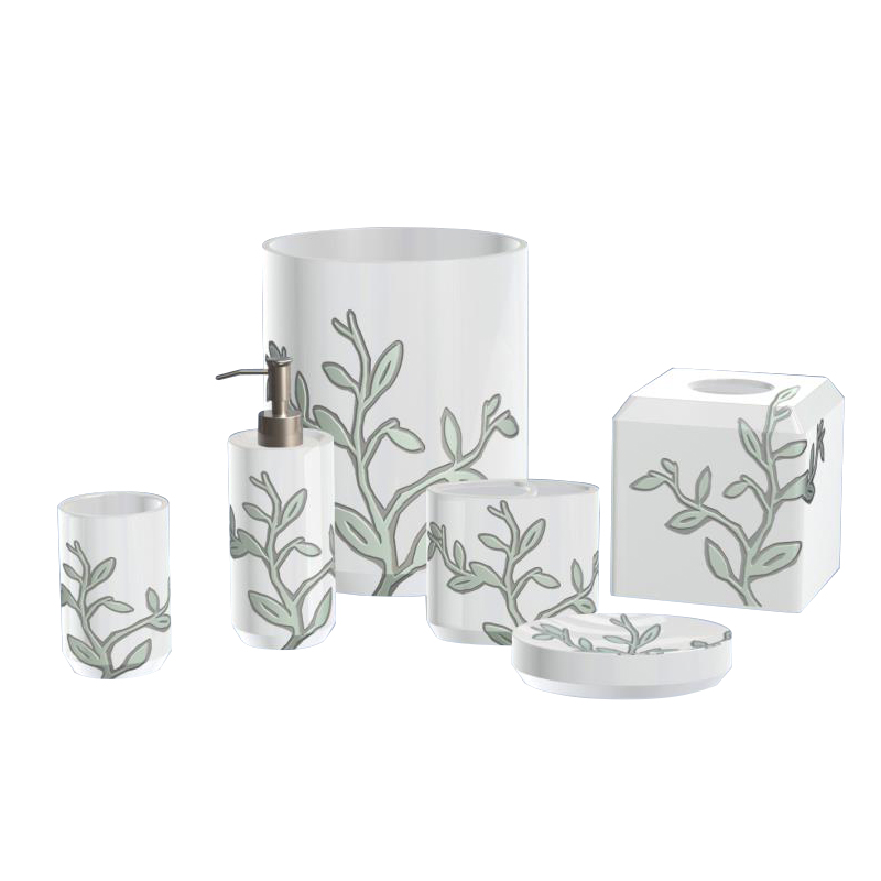 Branch Pattern Resin Bathroom Sets Manufacturer