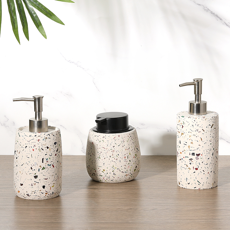 Cement Terrazzo Soap Bottle Manufacturer