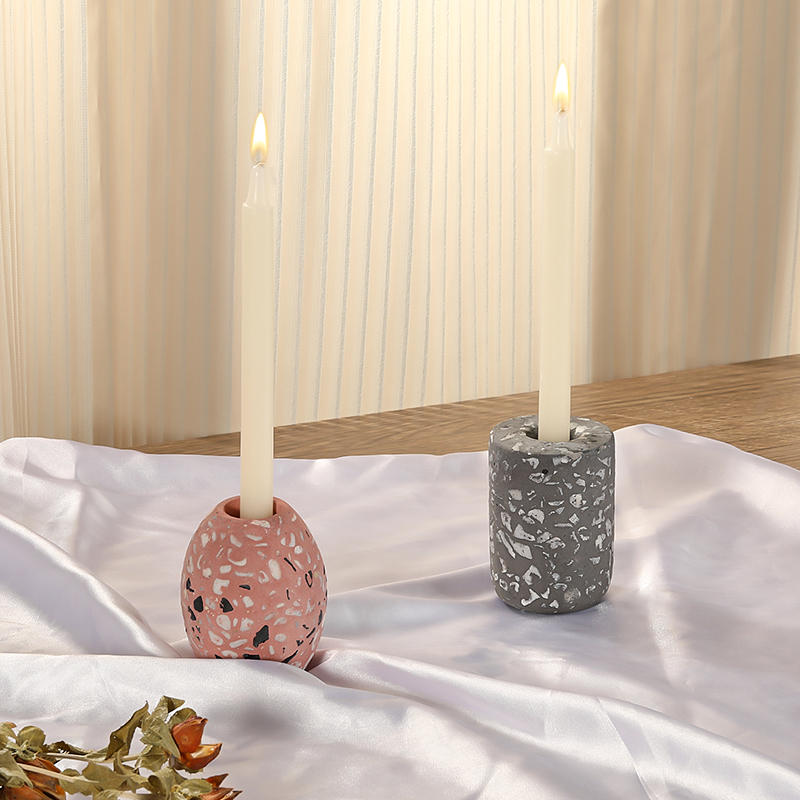 Cylindrical Cement Candle Labra Manufacturer