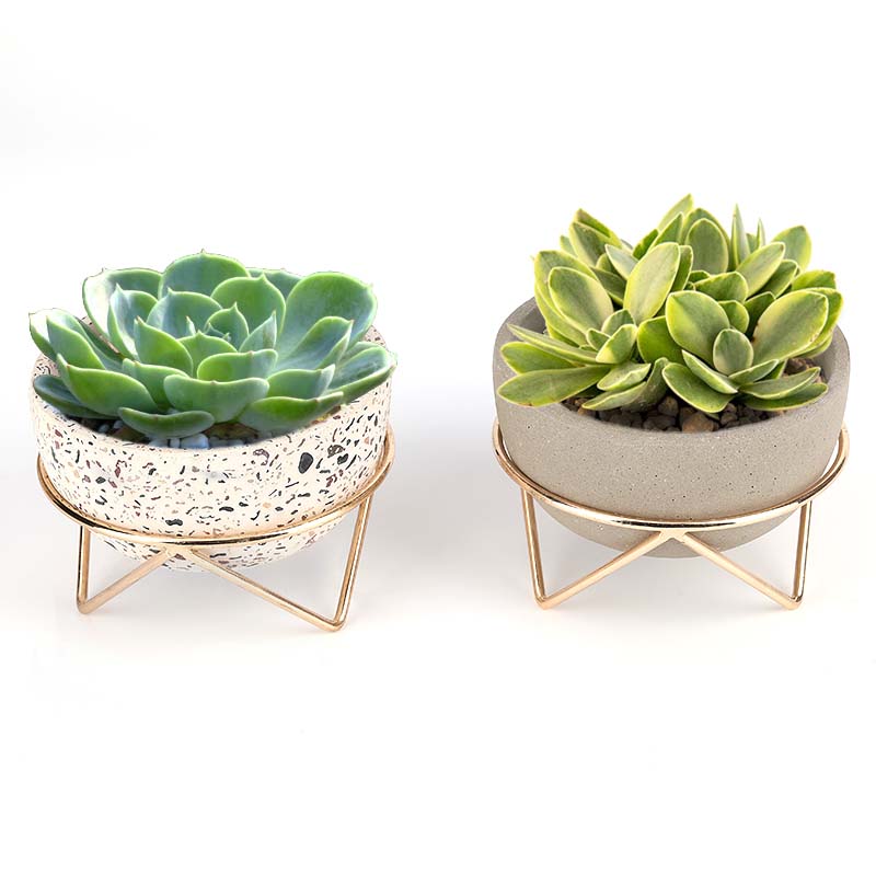 Round Terrazzo Cement Flowerpot Manufacturer