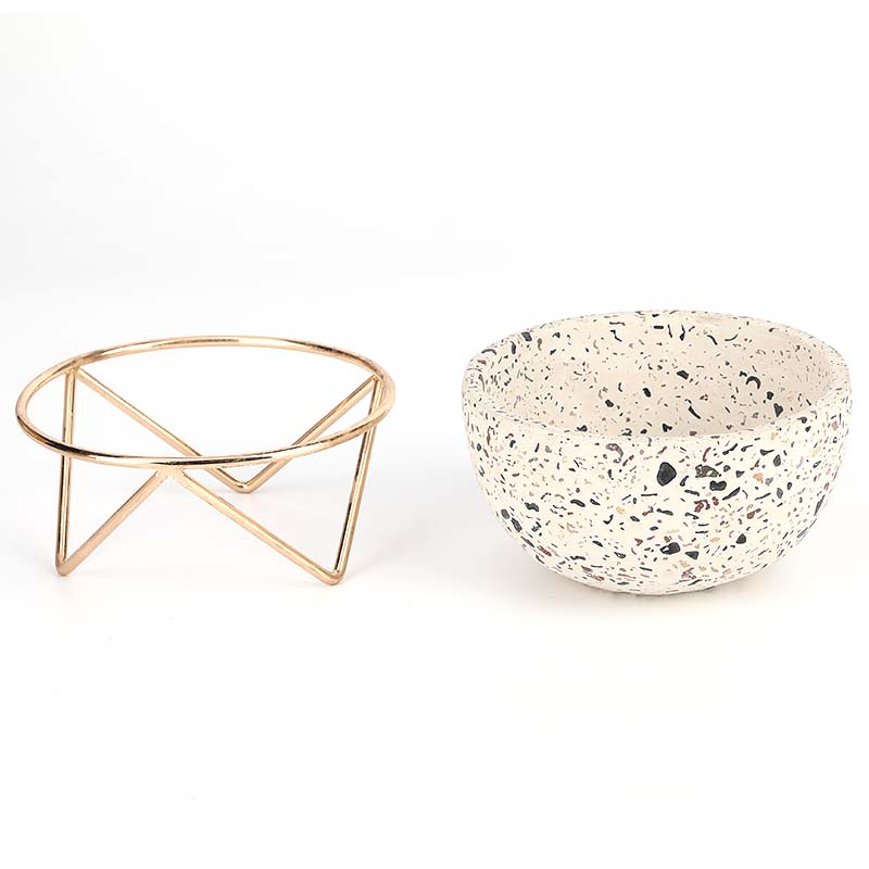 Round Terrazzo Cement Flowerpot Manufacturer