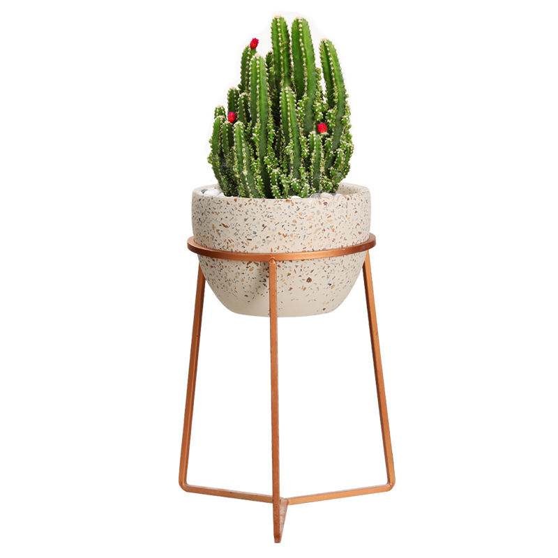 Golden Metal Stand Indoor Planter Manufacturer