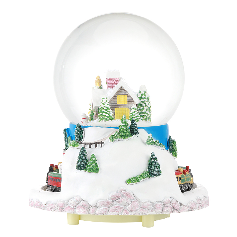Resin Rotating Train Romantic Snow Globe Manufacturer