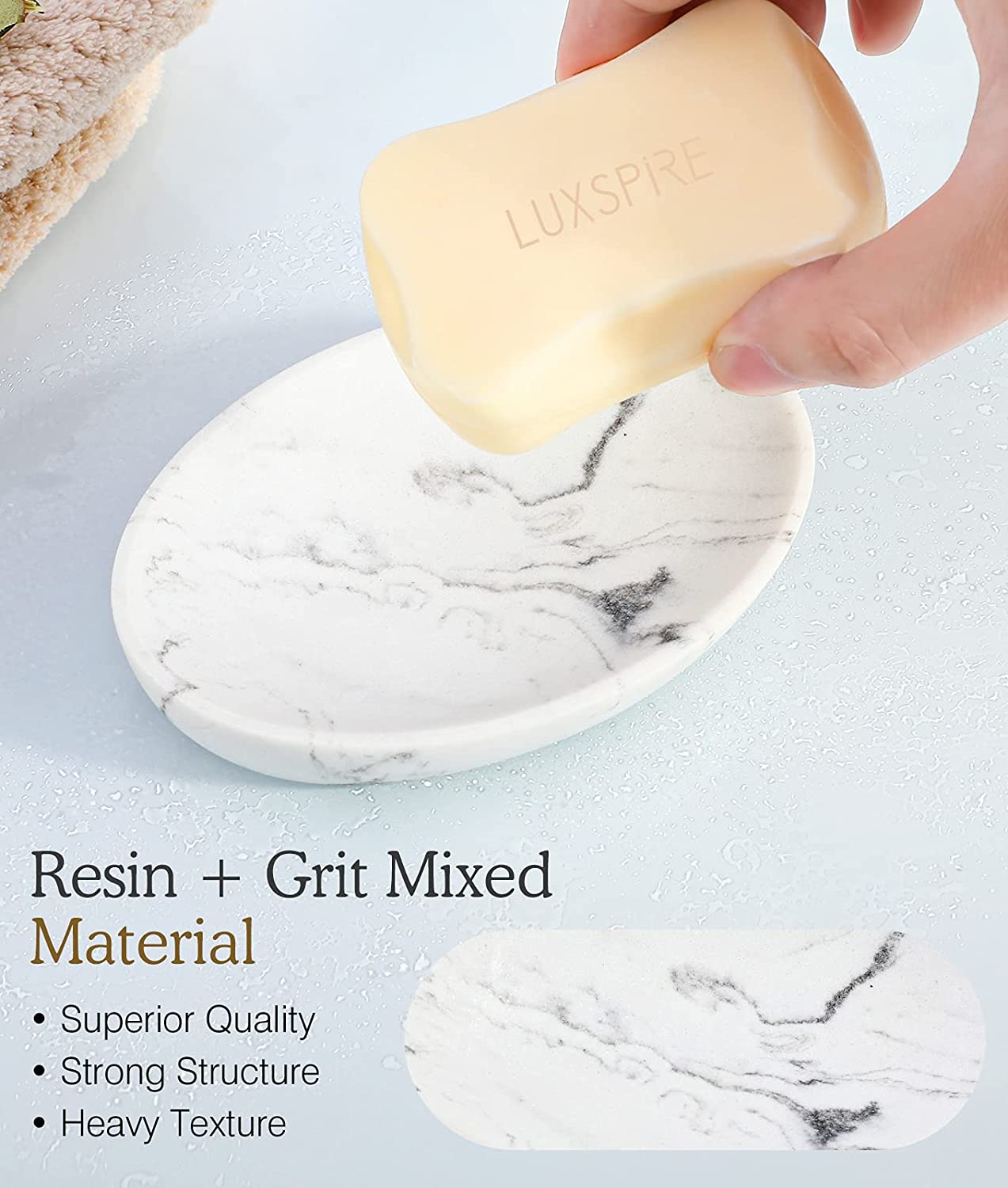 Marble Style Bathroom Soap Dish Manufacturer