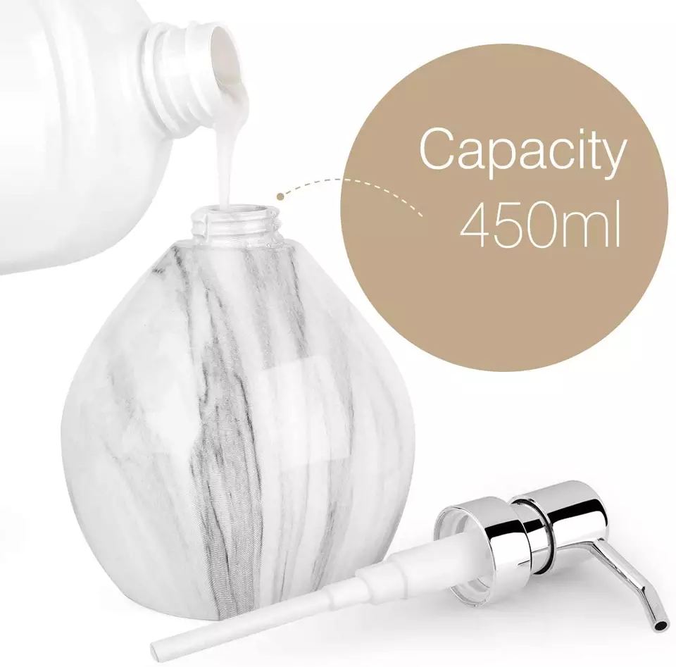 Cylinder Shaped Marble Lotion Dispenser Manufacturer