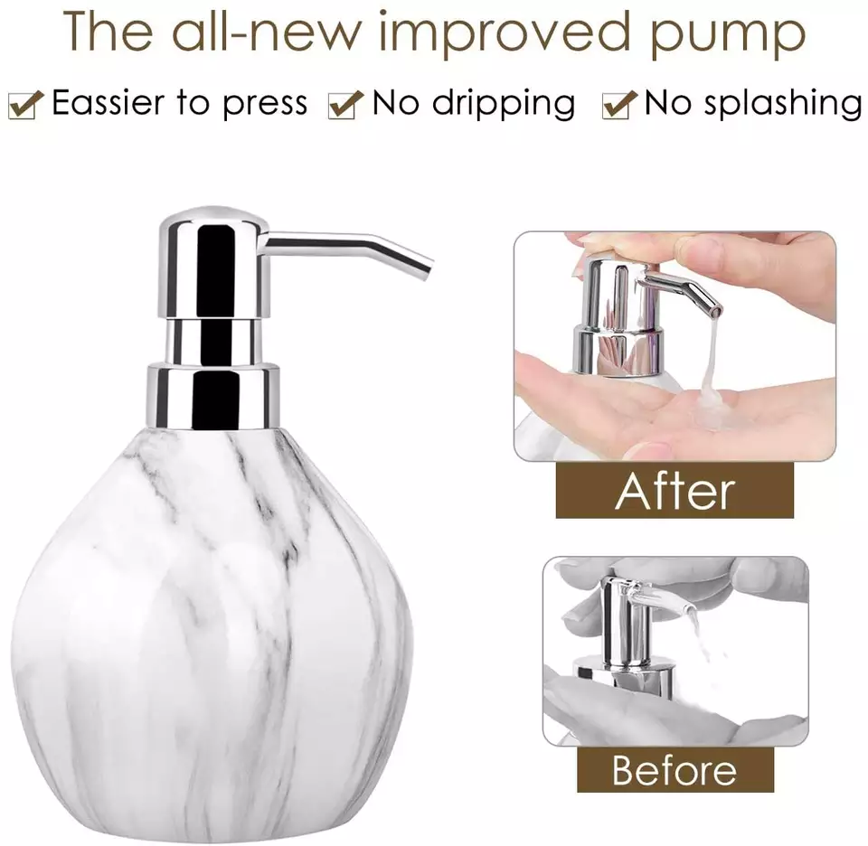 Cylinder Shaped Marble Lotion Dispenser Manufacturer