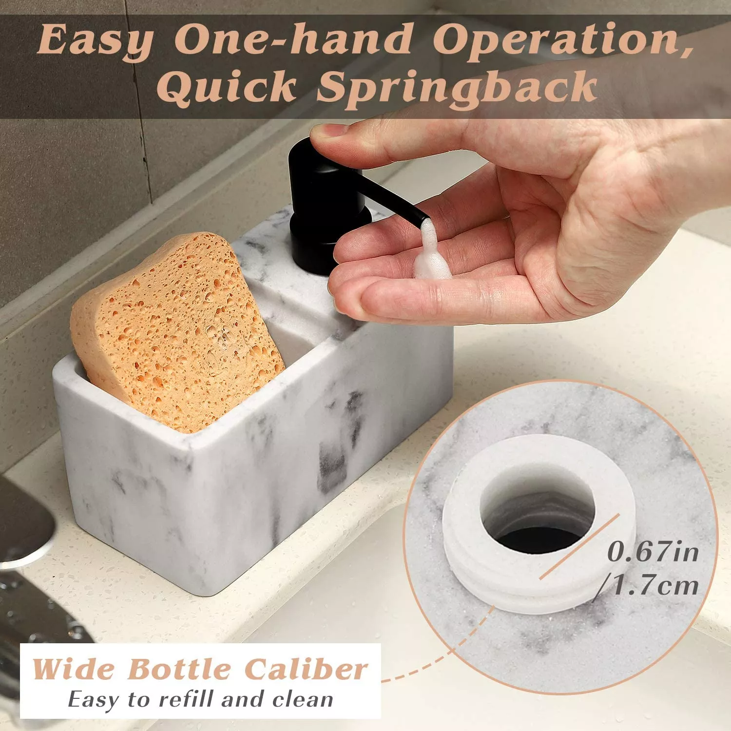 Resin Kitchen Soap Container Manufacturer