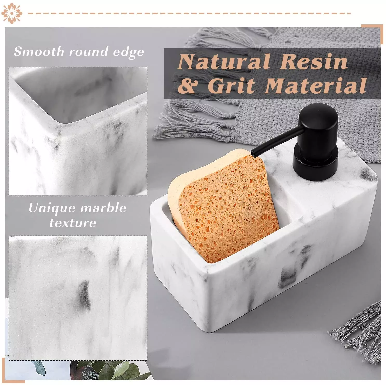 Resin Kitchen Soap Container Manufacturer