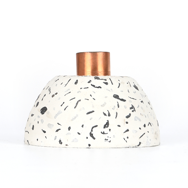 Home Decor Terrazzo Style Cement Candle Stand Manufacturer