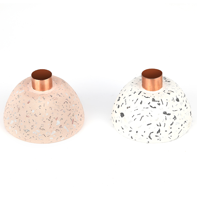Home Decor Terrazzo Style Cement Candle Stand Manufacturer