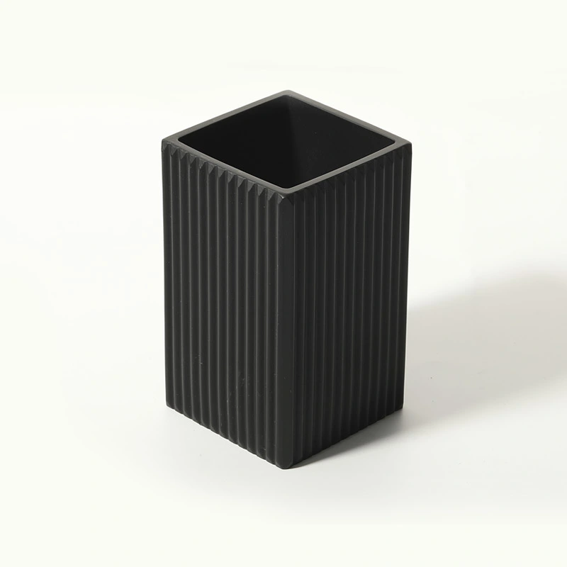 Black Vertical Stripe Resin Bathroom Sets Manufacturer