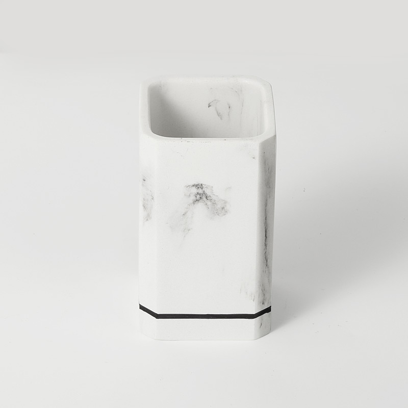 Five-Piece Marble White Resin Bathroom Accessories Manufacturer
