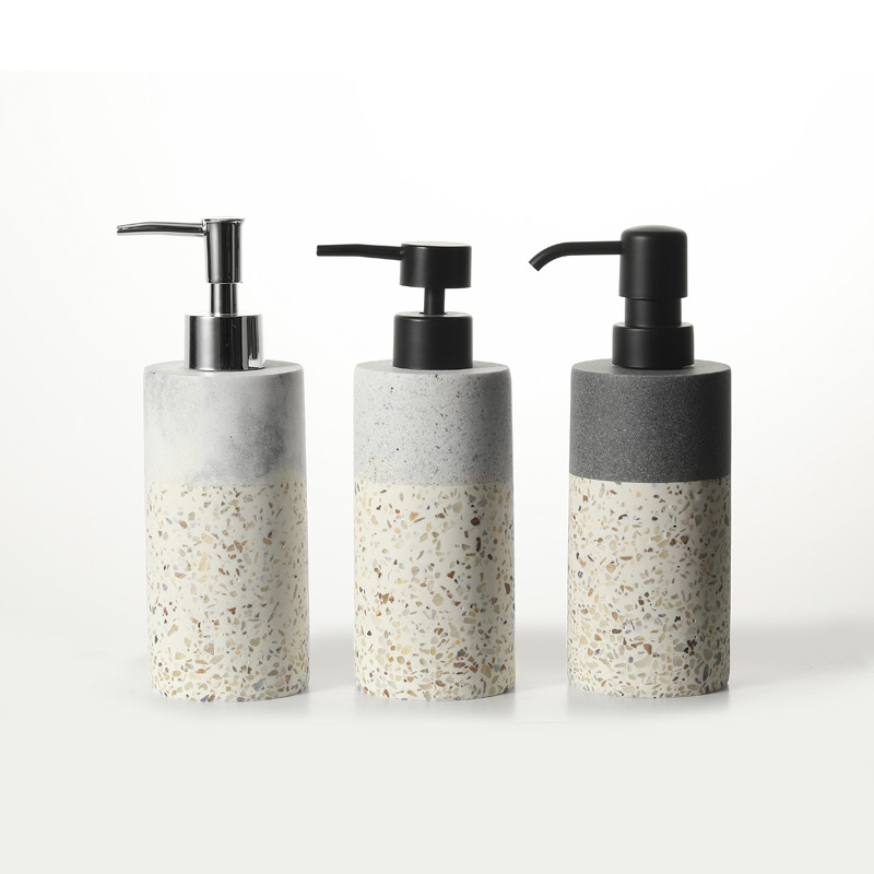 Terrazzo Cylinder Shaped Bathroom Sets Manufacturer