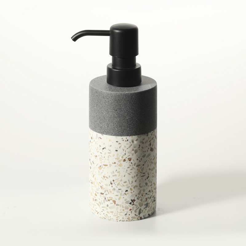 Terrazzo Cylinder Shaped Bathroom Sets Manufacturer