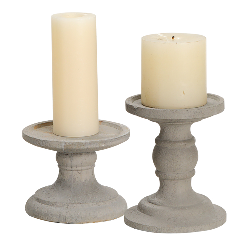 Grey Cement Retro Style Candle Holder Manufacturer