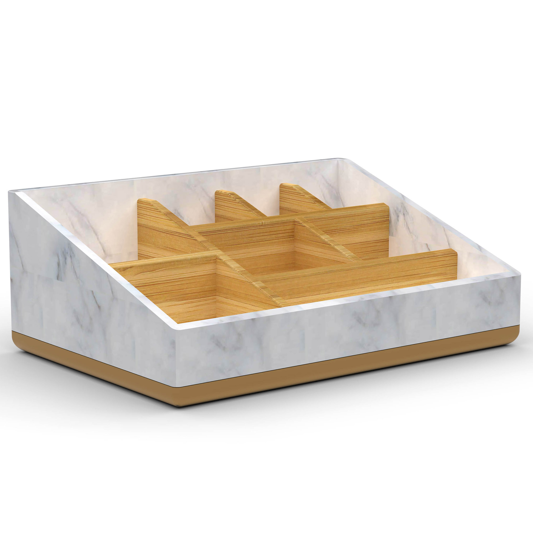 Resin Shell Bamboo Grid Cosmetic Storage Manufacturer