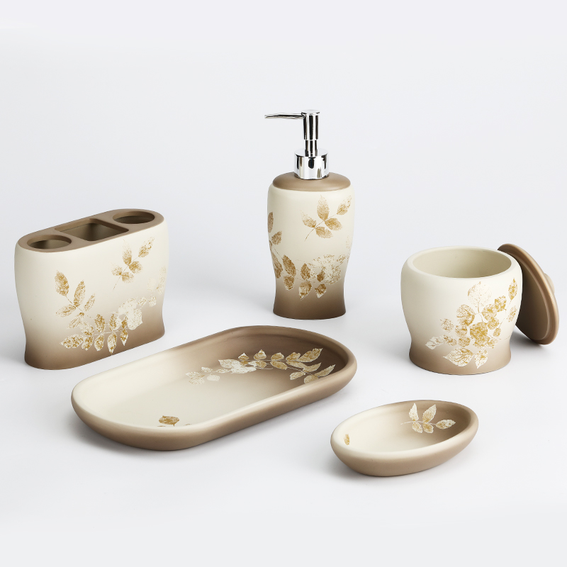 Leaf Pattern Resin Bathroom Accessories Manufacturer
