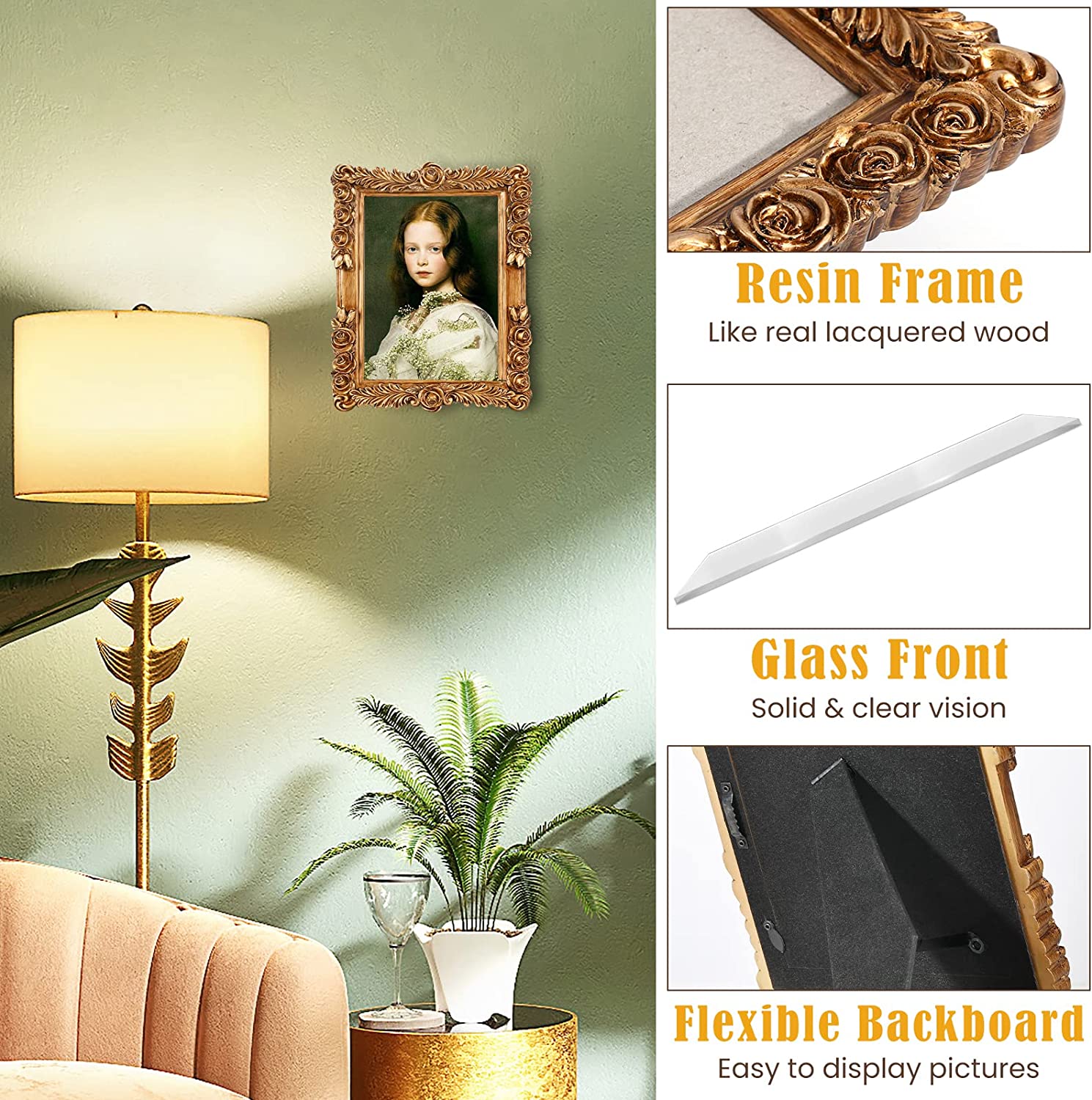 Vintage Roses Resin Photo Frame Manufacturer