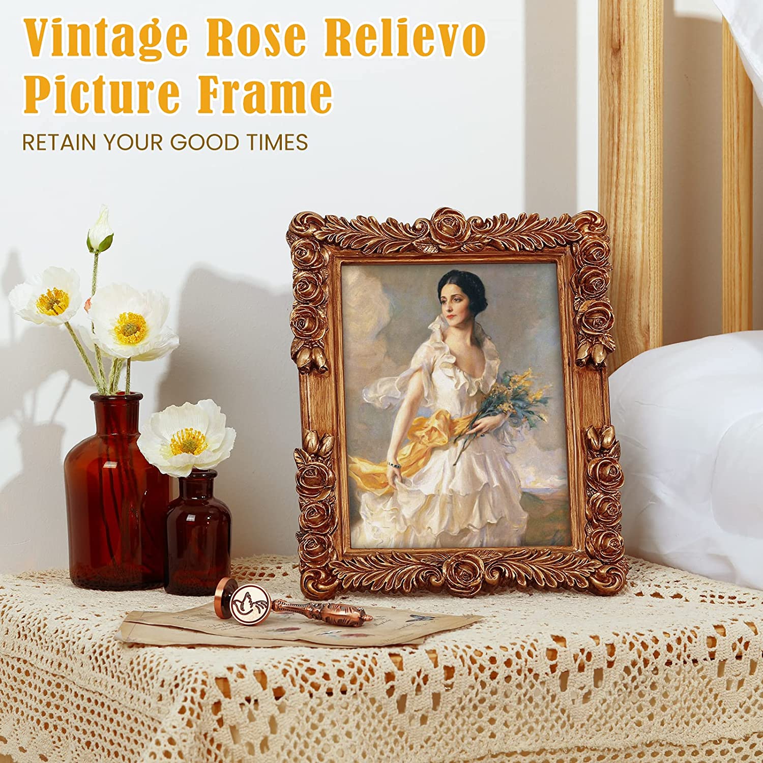 Vintage Roses Resin Photo Frame Manufacturer