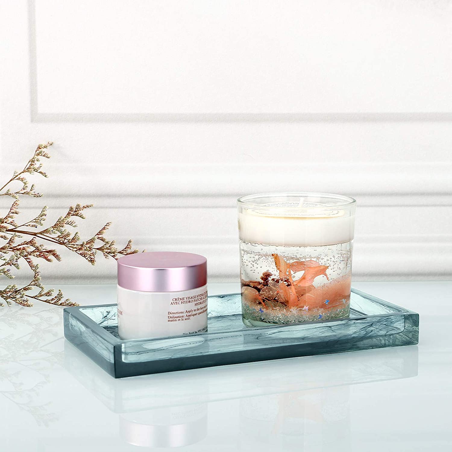 Resin Ink Blue Decorative Trays Manufacturer