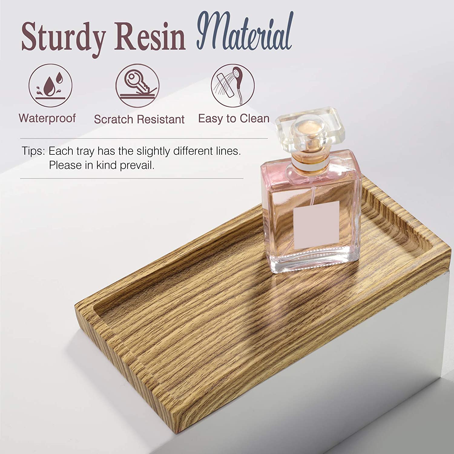 Wood Grain Resin Jewelry Tray Manufacturer