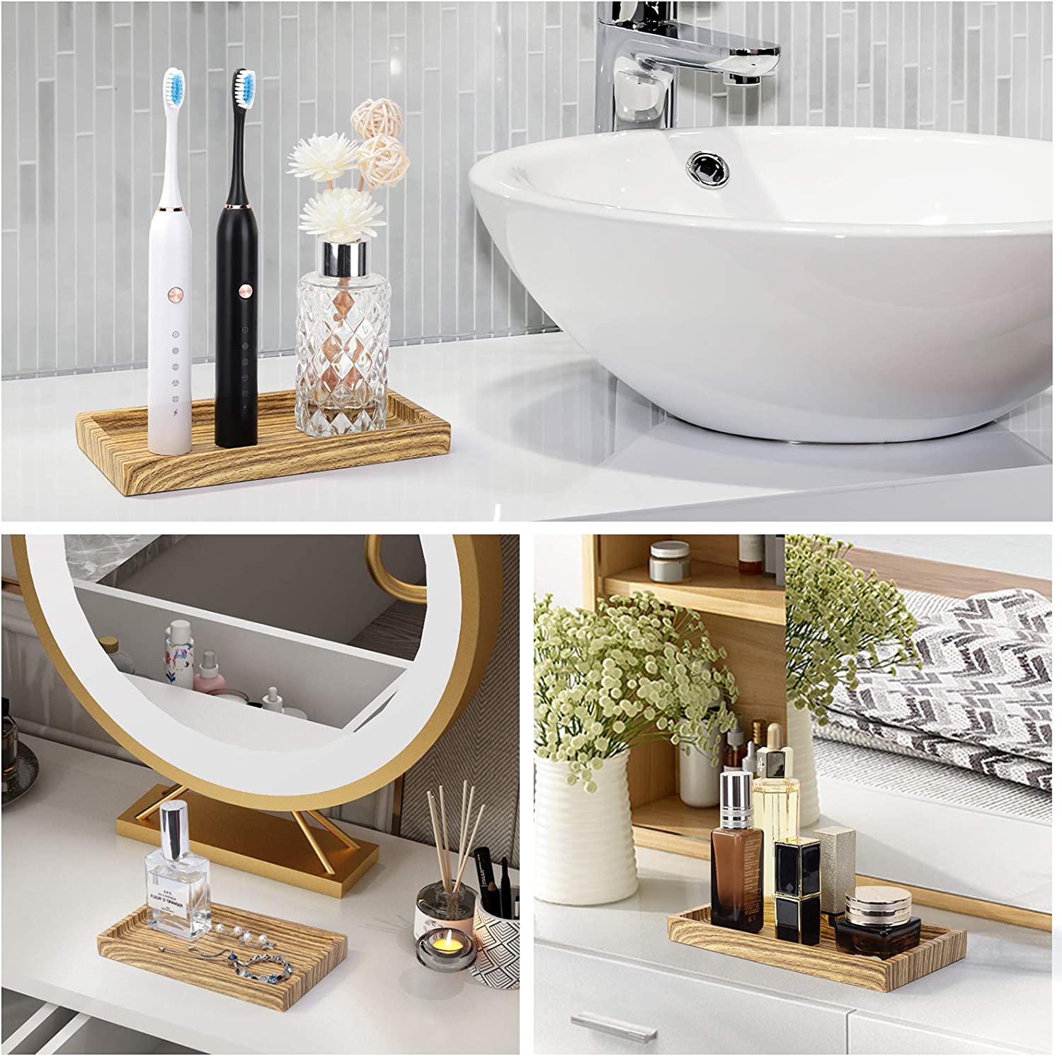 Wood Grain Resin Jewelry Tray Manufacturer