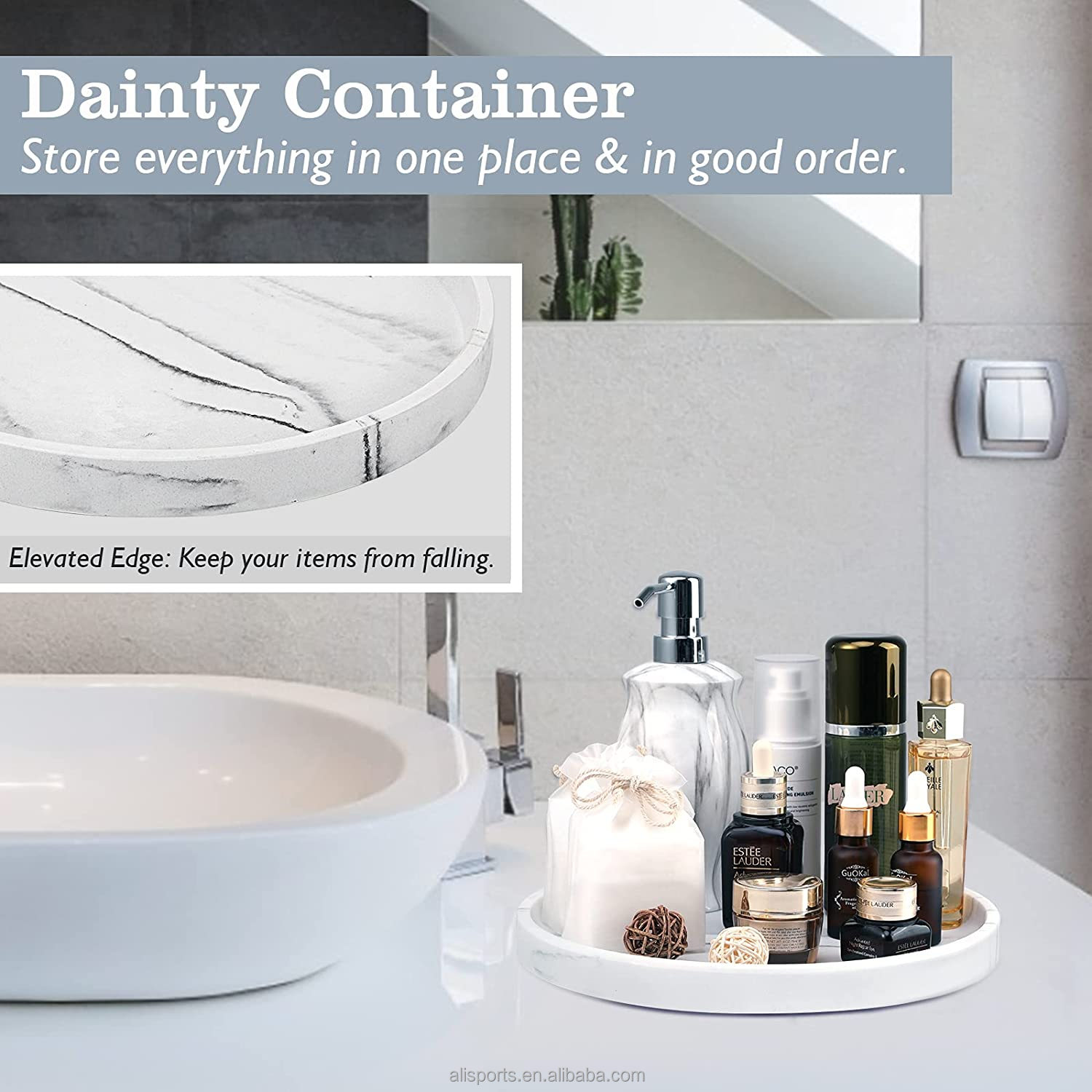 Gravel White Cosmetics Tray manufacturer