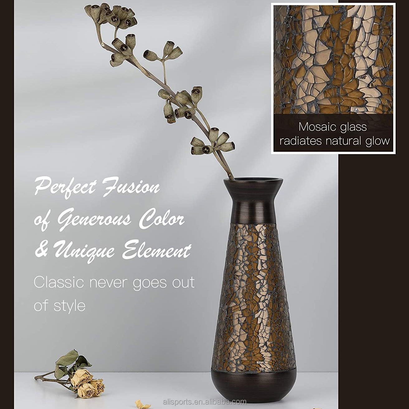 Mosaic Design Flower Bottle manufacturer