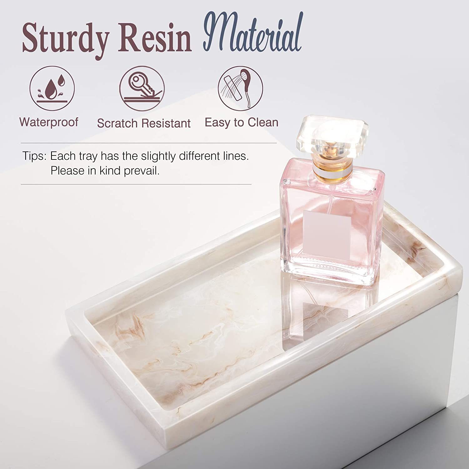 Ink Khaki Resin Vanity Tray manufacturer