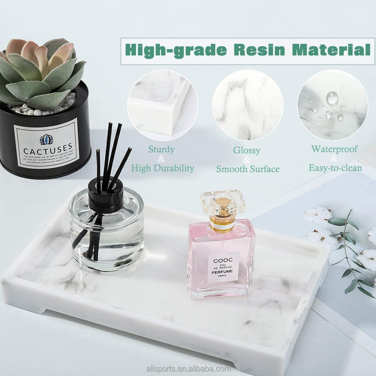 Resin Ink White Perfume Organizer manufacturer