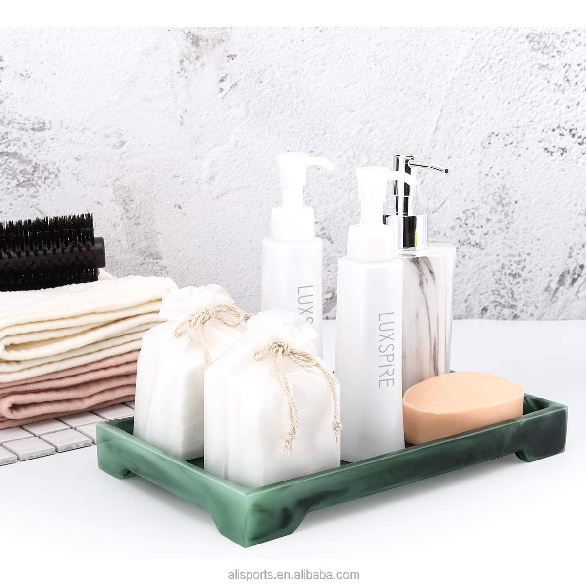 Resin Dark Green Decorative Trays manufacturer