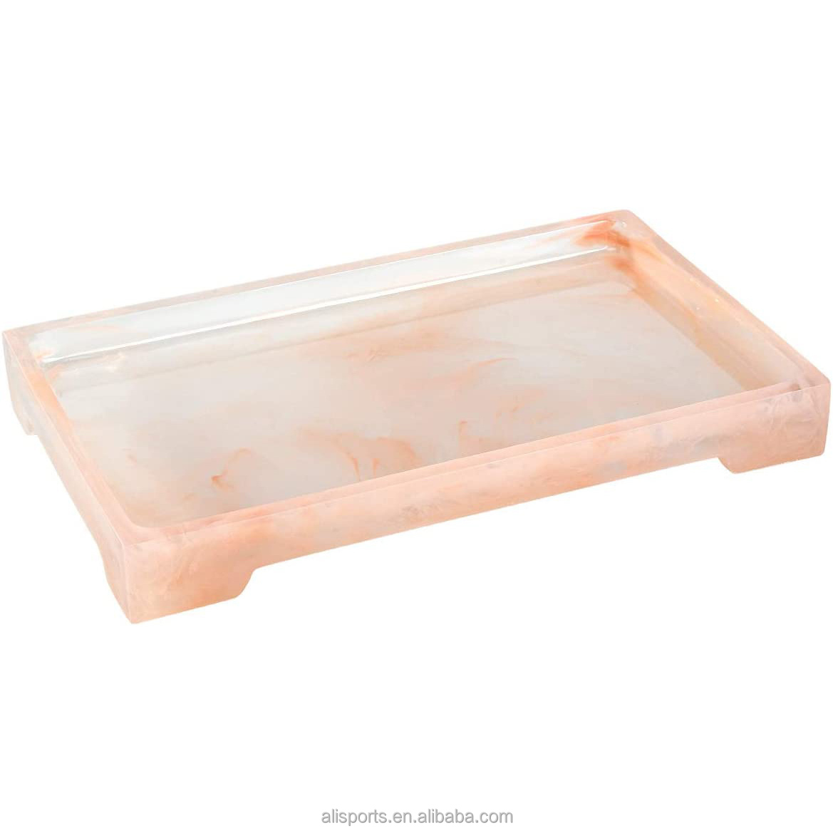 Ink Pink Resin Footed Nonslip Tray manufacturer