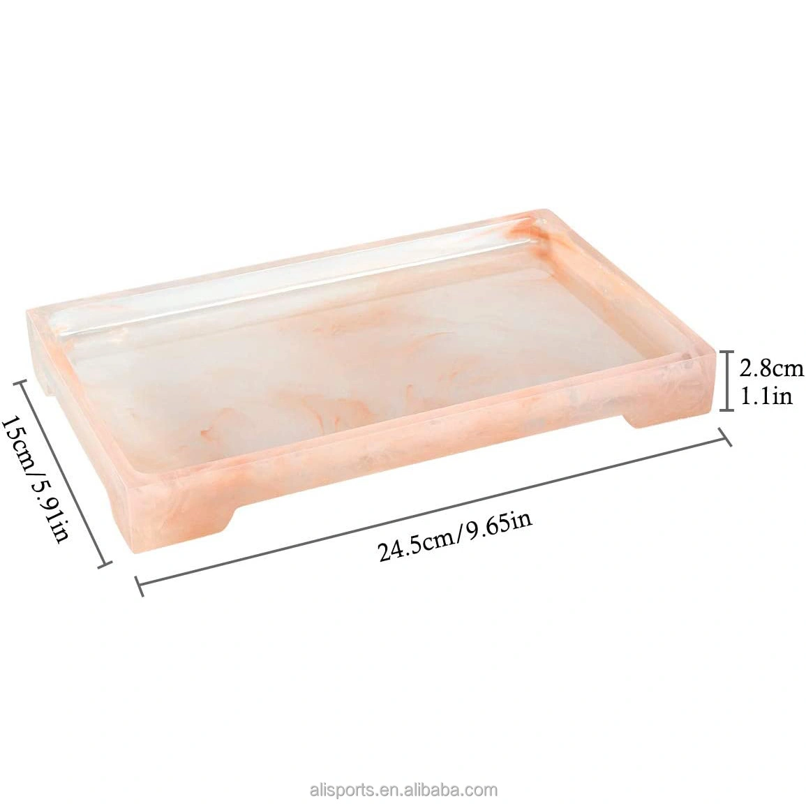 Ink Pink Resin Footed Nonslip Tray manufacturer