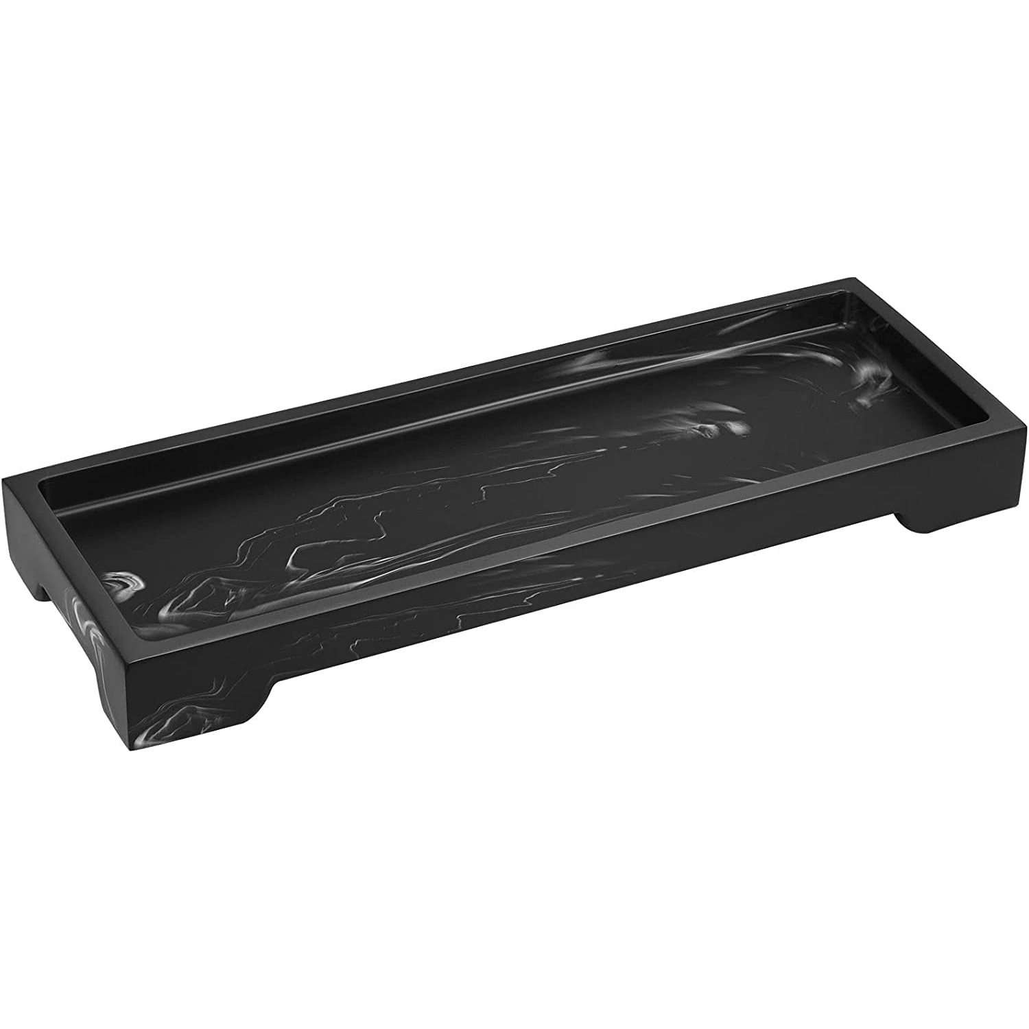 Footed Design Ink Black Cosmetics Tray manufacturer