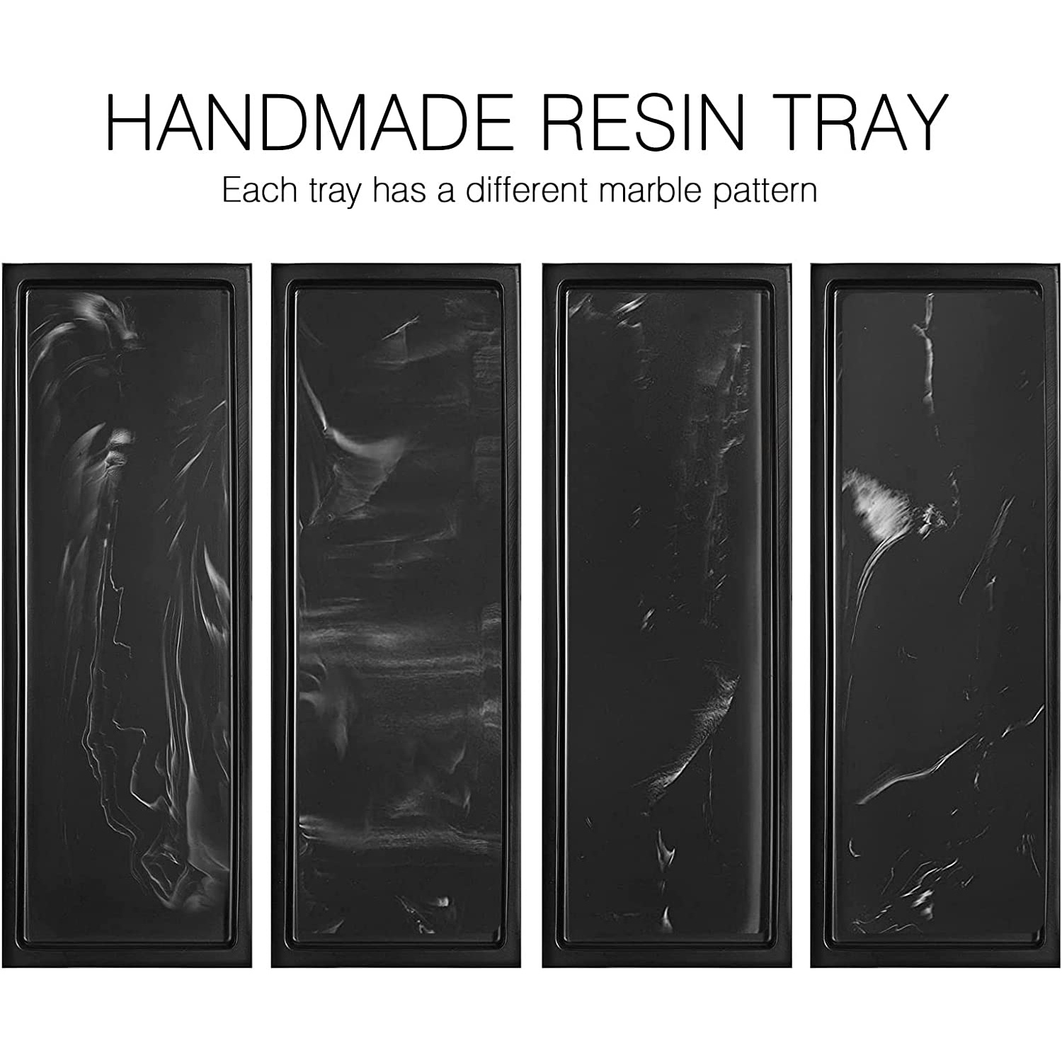 Footed Design Ink Black Cosmetics Tray manufacturer