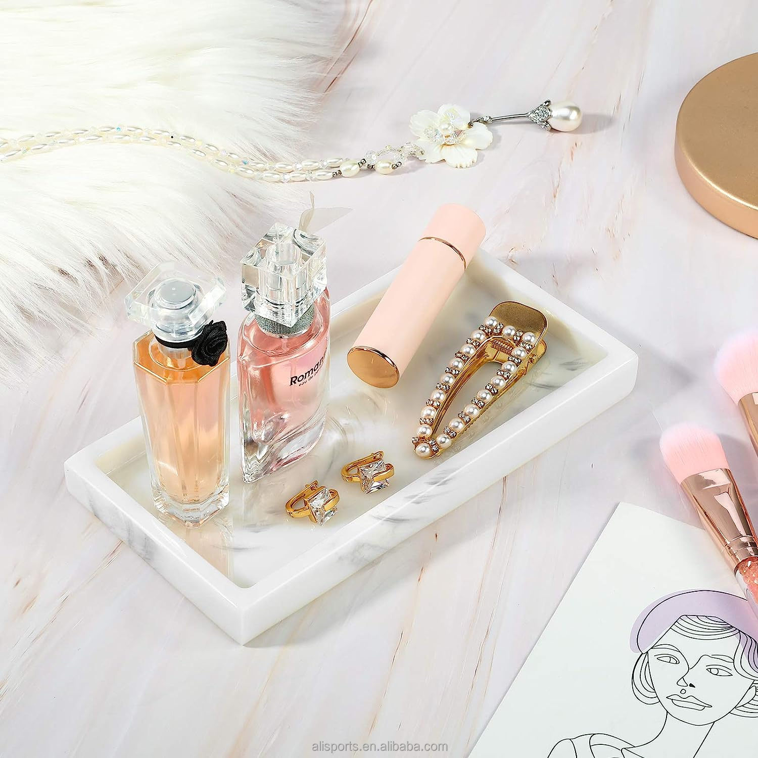 Marble White Perfume Organizer manufacturer