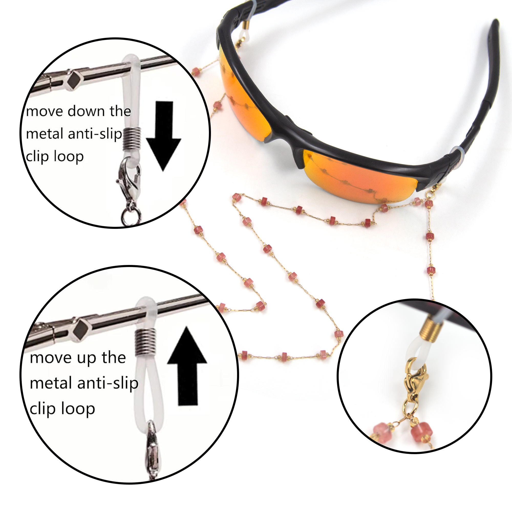 Gold Plated Eyeglass Strap