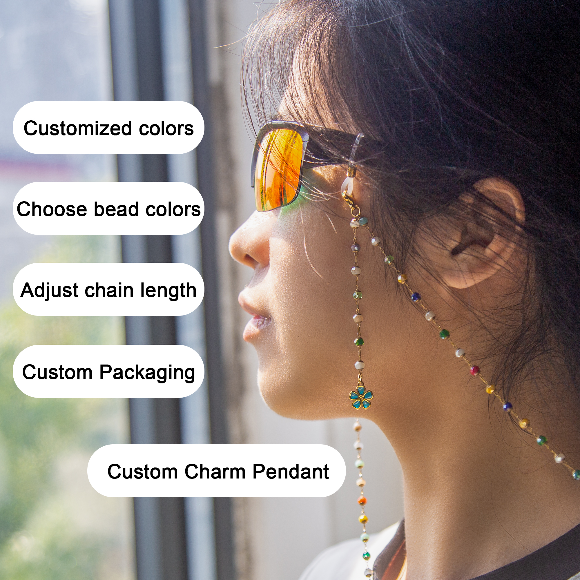 Gold Plated Eyeglass Strap