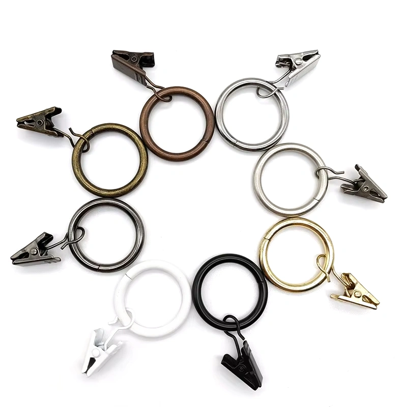 metal curtain ring with clip