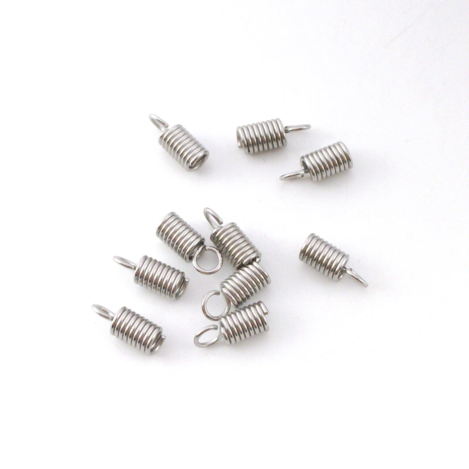 Stainless Steel Spring Crimp Clasps for DIY Earring Bracelet Necklace Jewelry Making