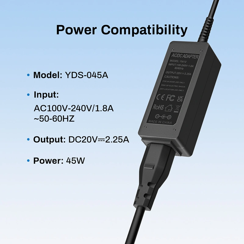 20V 2.25A square pin adapter