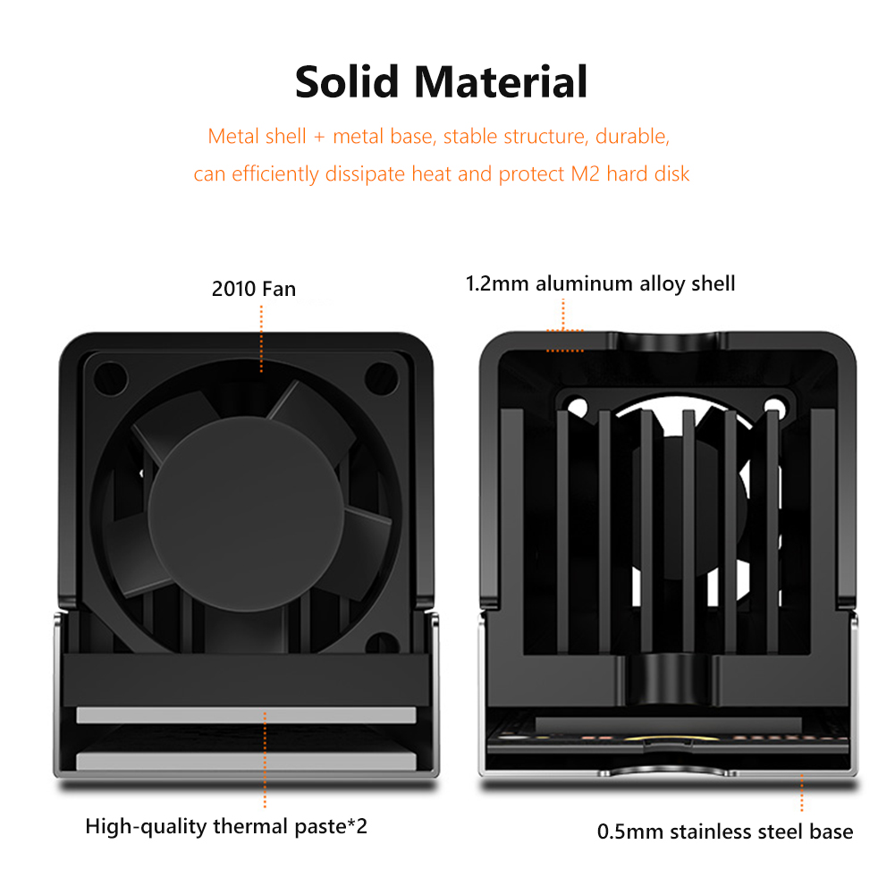 M.2 SSD PCI-E NVMe Heat Sink M2 2280 Solid State Hard Disk Radiator with Fan for Desktop PC Accessories Factory quality 15