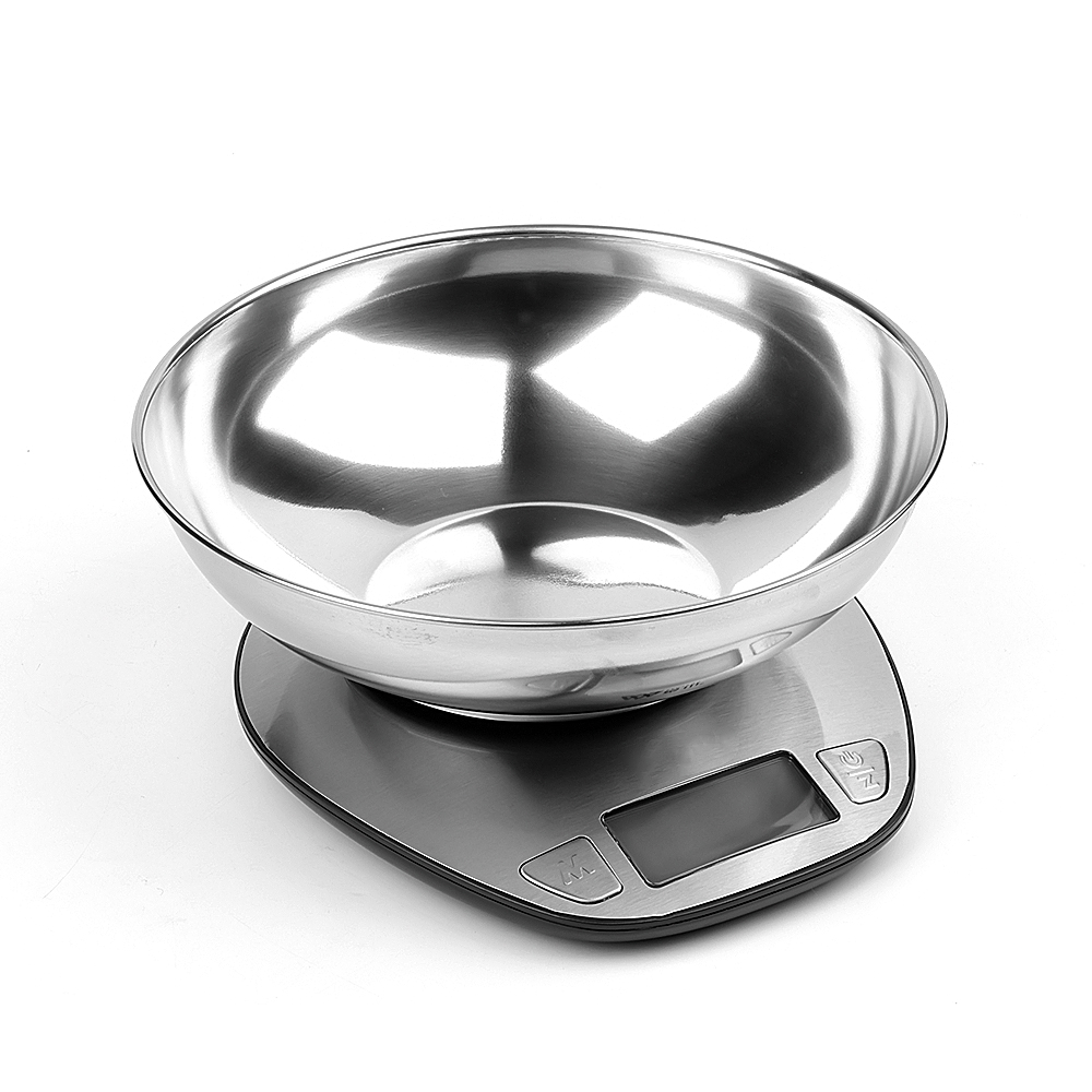 Timing Function Stainless Steel Bowl Tray Digital Kitchen Scale