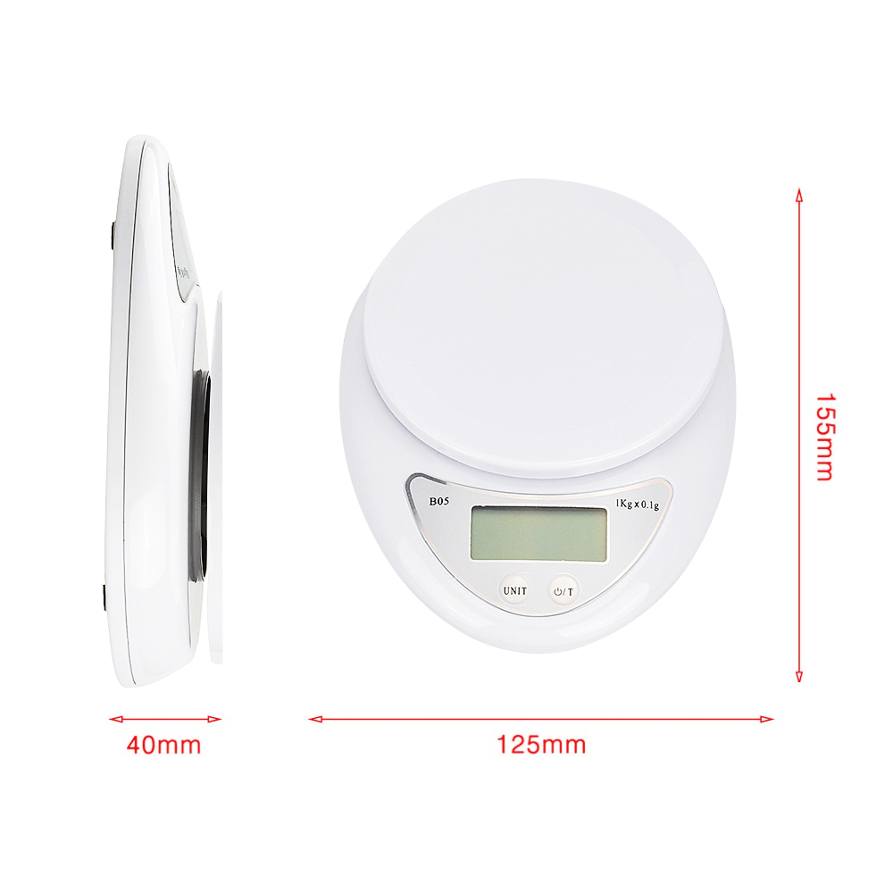 White ABS Materical Digital Kitche Scale