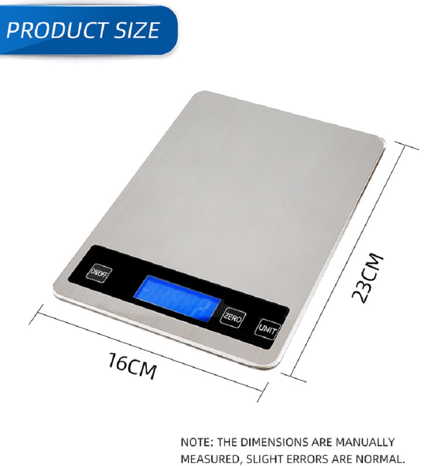 OEM Digital Kitchen Scale with Tempered Glass 15kg 0.1g