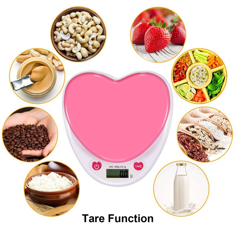 High Quality Cute Pink Love Electronic Kitchen Scale