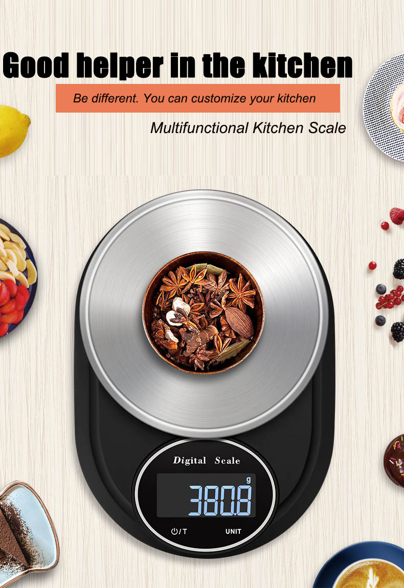 Oval Stainless Steel Kitchen Weighing Scale