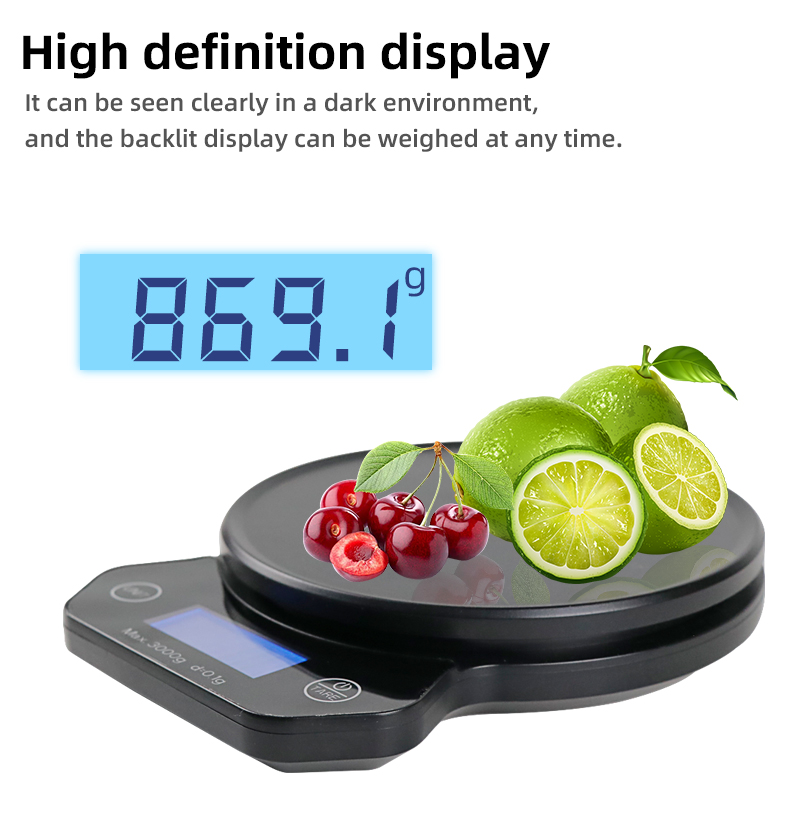 Portable 5kg ABS+Stainless Steel High Accuracy Kitchen Digital Scale