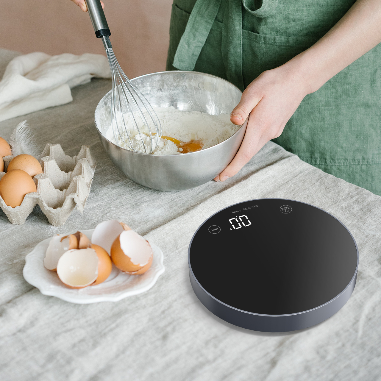 OEM LED Baking Electronic Weighing Food Kitchen Scale Digital Kitchen Scale Black